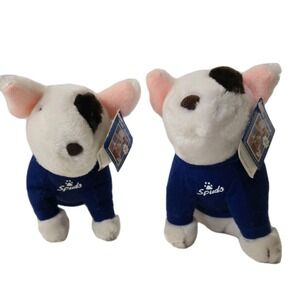 SPUDS MACKENZIE Lot Of 2 Bud Light Plush Stuffed Animal w/ Tag Dog VINTAGE 1987